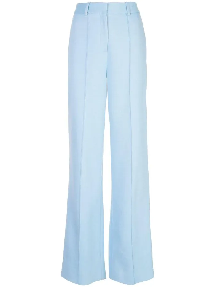 Adam Lippes Pants Trouser In Double Face Wool Light Blue 8211 Women