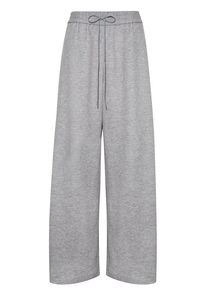 Adam Lippes Pants WideLeg Lounge Pant In Luxe Jersey Heather Grey 8211 Women