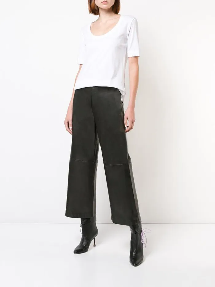 Adam Lippes Pima Cotton TShirts Short Sleeve Scoop Neck TShirt In Pima Cotton White 8211 Women