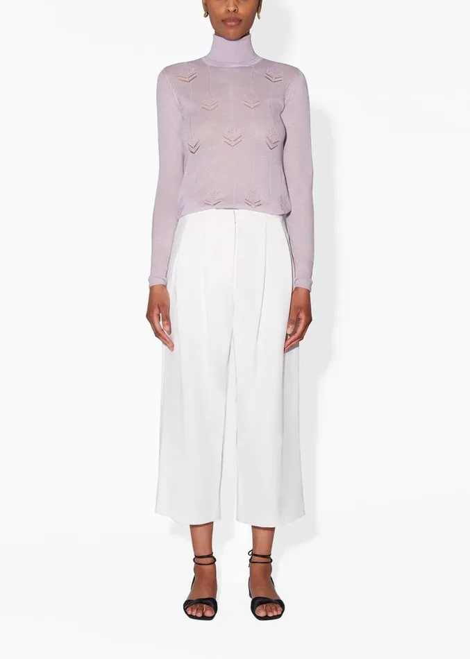 Adam Lippes Sweaters Turtleneck In Lightweight Cashmere Lilac 8211 Women
