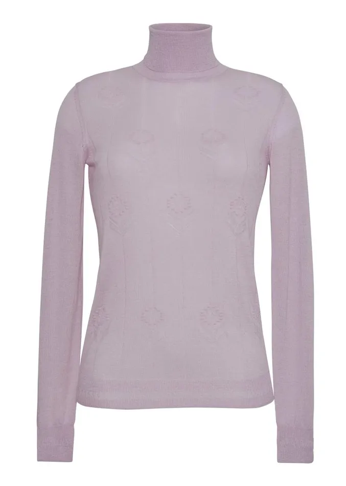Adam Lippes Sweaters Turtleneck In Lightweight Cashmere Lilac 8211 Women