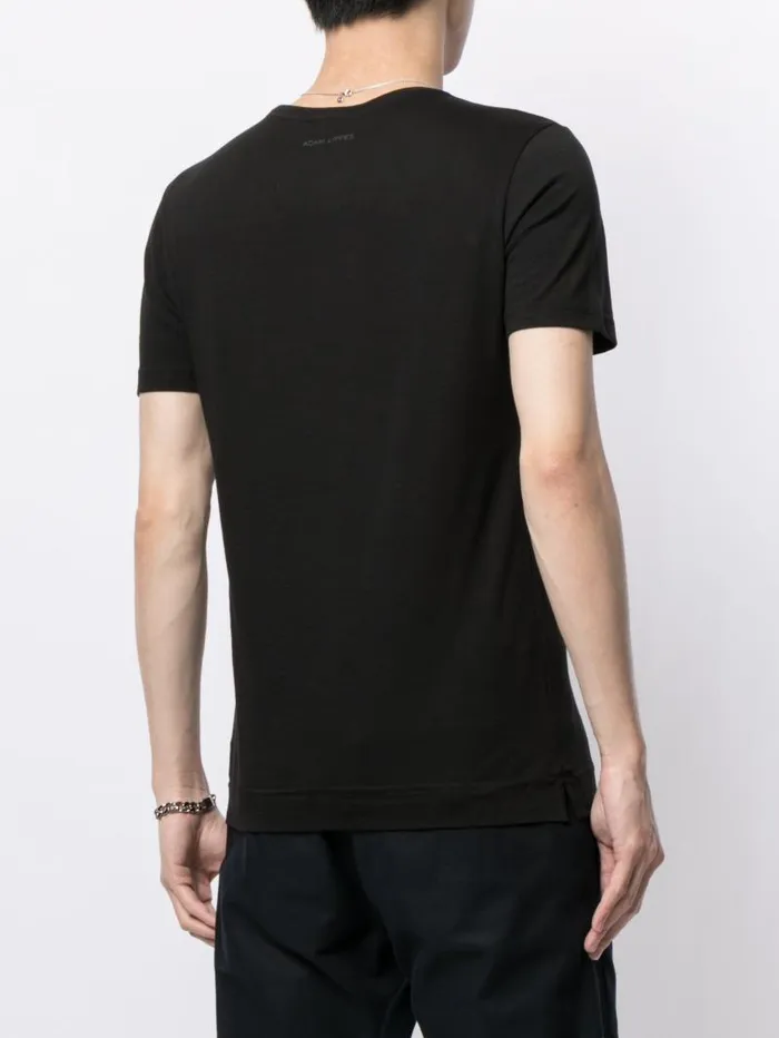 Adam Lippes TShirts Short Sleeve Crewneck TShirt In Pima Cotton Black 8211 Men