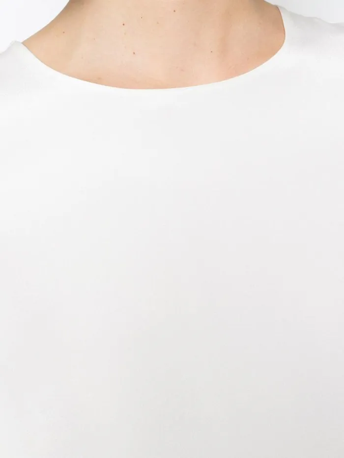 Adam Lippes Tops Pleat Back Short Sleeve Top Ivory 8211 Women