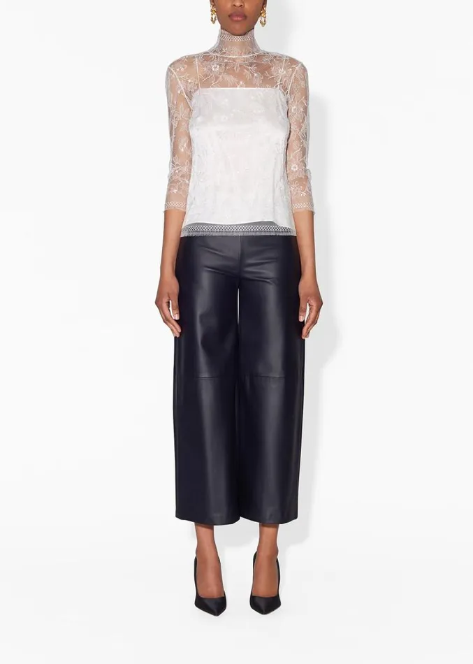 Adam Lippes Tops Turtleneck In Chantilly Lace Ivory 8211 Women