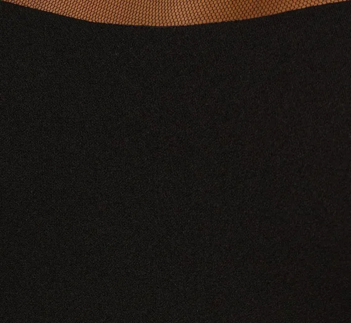 Adrianna Papell Day Dresses Short Sleeve Sheath Dress With Illusion Details In Black 8211 Women