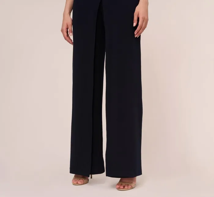 Adrianna Papell Jumpsuits Sleeveless Asymmetrical Jumpsuit In Midnight 8211 Women