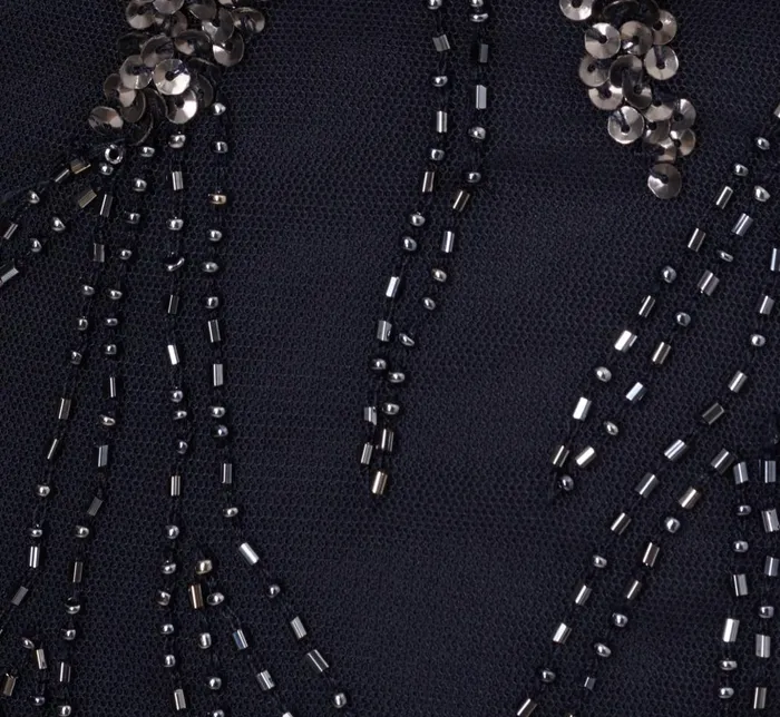 Adrianna Papell Wedding Guest Dresses HandBeaded Cocktail Dress In Midnight 8211 Women