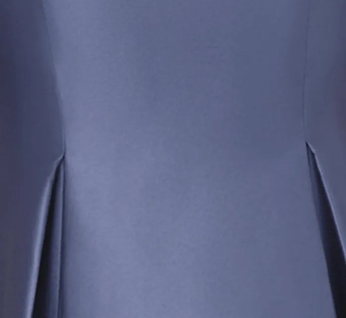 Adrianna Papell Wedding Guest Dresses Sleeveless Mikado Fit And Flare Midi Dress With VBack In Blue Frost 8211 Women