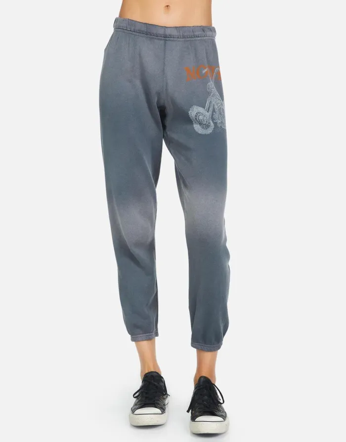 Alana Moshi Ride Faded Graphite Women039s Lauren Moshi Crop Sweatpants