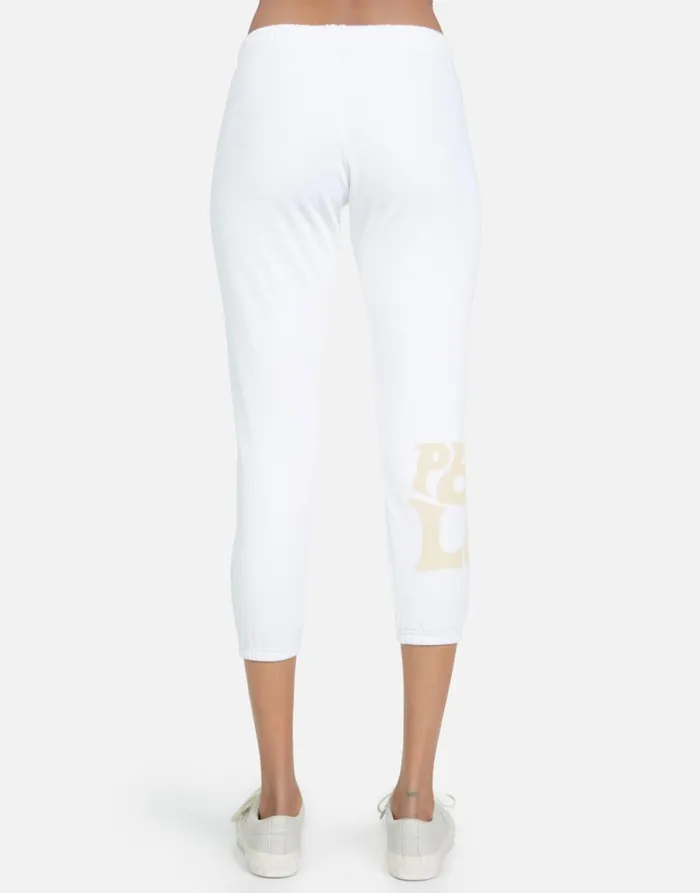 Alana Peace Love Camel White Women039s Lauren Moshi Crop Sweatpants