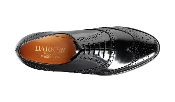 Albert 8211 Black HiShine Men Barker Shoes Wedding Shoes