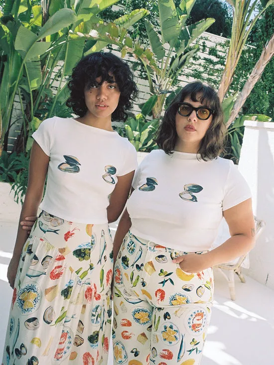 Alex Tee Clams Tops Lisa Says Gah Women