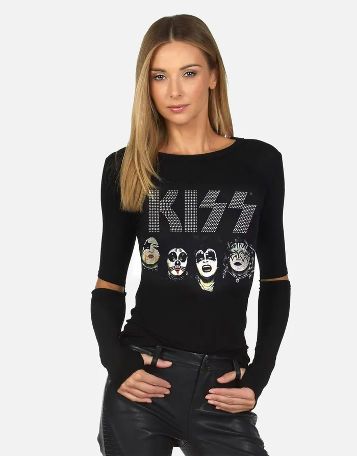 Amora X Kiss Black Women039s Lauren Moshi Long Sleeve