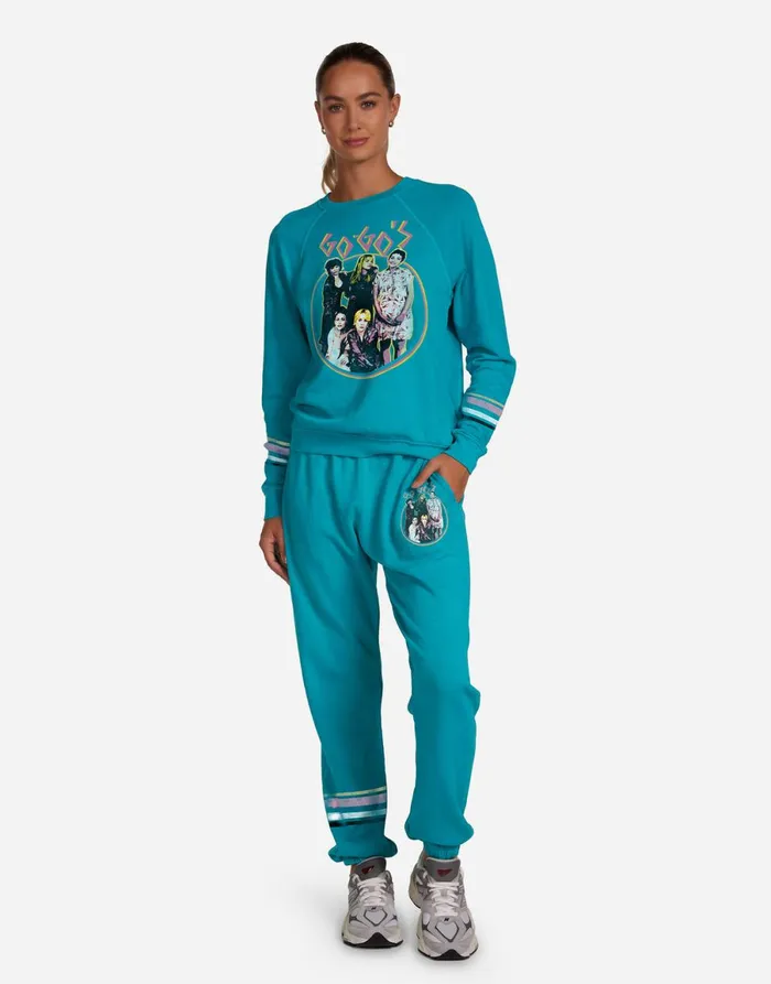 Anela Vintage GoGo039s Ultra Teal Women039s Lauren Moshi Long Sleeve
