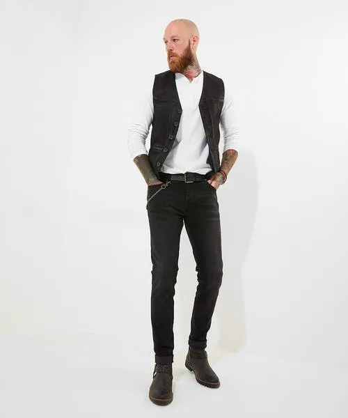 Apparel Black Leather Waistcoat Black Coats and Jackets Joebrowns