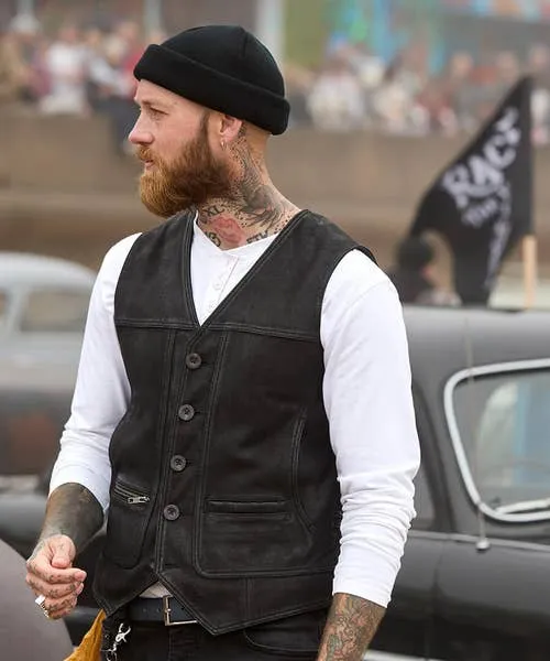 Apparel Black Leather Waistcoat Black Coats and Jackets Joebrowns Apparel Black Leather Waistcoat Black Coats and Jackets Joebrowns