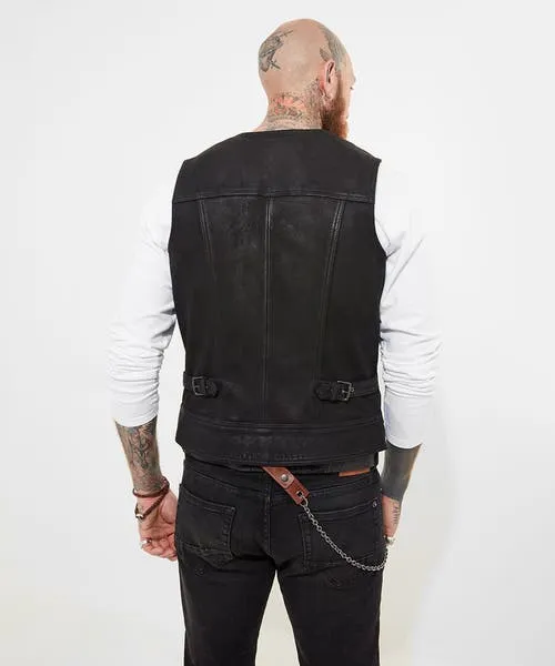 Apparel Black Leather Waistcoat Black Coats and Jackets Joebrowns Apparel Black Leather Waistcoat Black Coats and Jackets Joebrowns
