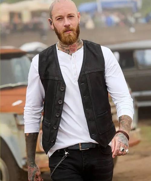 Apparel Black Leather Waistcoat Black Coats and Jackets Joebrowns Apparel Black Leather Waistcoat Black Coats and Jackets Joebrowns