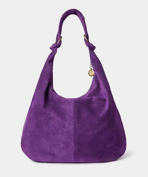 Apparel Handbags and Purses Joebrowns Luna Hobo Suede Bag Purple