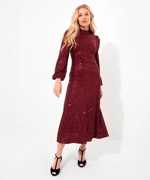 Apparel Lucille Sequin Dress Red Dresses Joebrowns