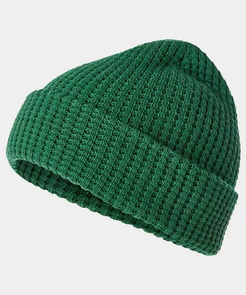 Apparel Remix Waffle Beanie Green Accessories and Jewellery Joebrowns