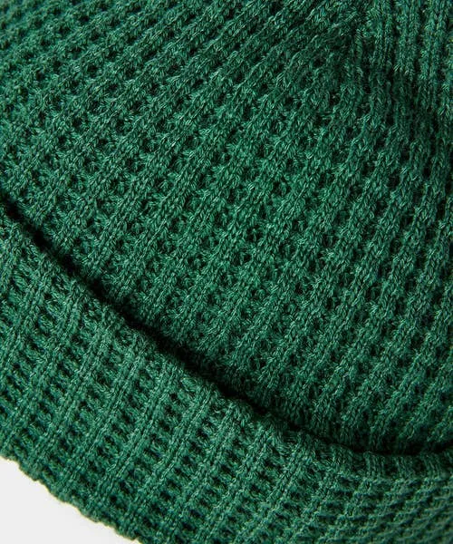 Apparel Remix Waffle Beanie Green Accessories and Jewellery Joebrowns