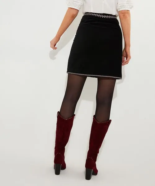 Apparel Skirts Joebrowns Embroidered Skirt Black Apparel Skirts Joebrowns Embroidered Skirt Black