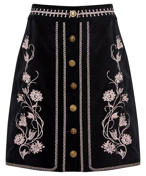 Apparel Skirts Joebrowns Embroidered Skirt Black Apparel Skirts Joebrowns Embroidered Skirt Black