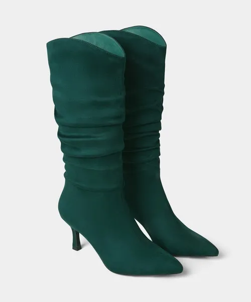 Apparel Storyville Slouchy Boots Dark Green Shoes Sandals and Boots Joebrowns