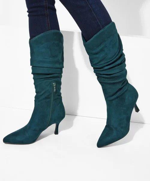 Apparel Storyville Slouchy Boots Dark Green Shoes Sandals and Boots Joebrowns