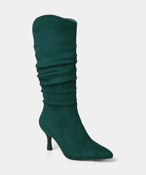 Apparel Storyville Slouchy Boots Dark Green Shoes Sandals and Boots Joebrowns