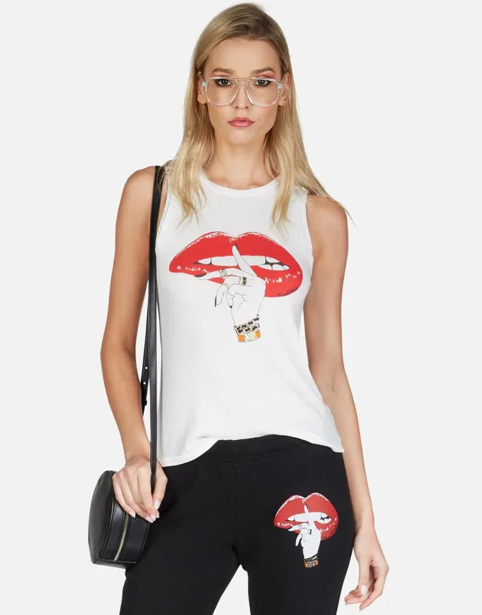 Ashlin XO Shh Lip Milk Women039s Lauren Moshi Tanks