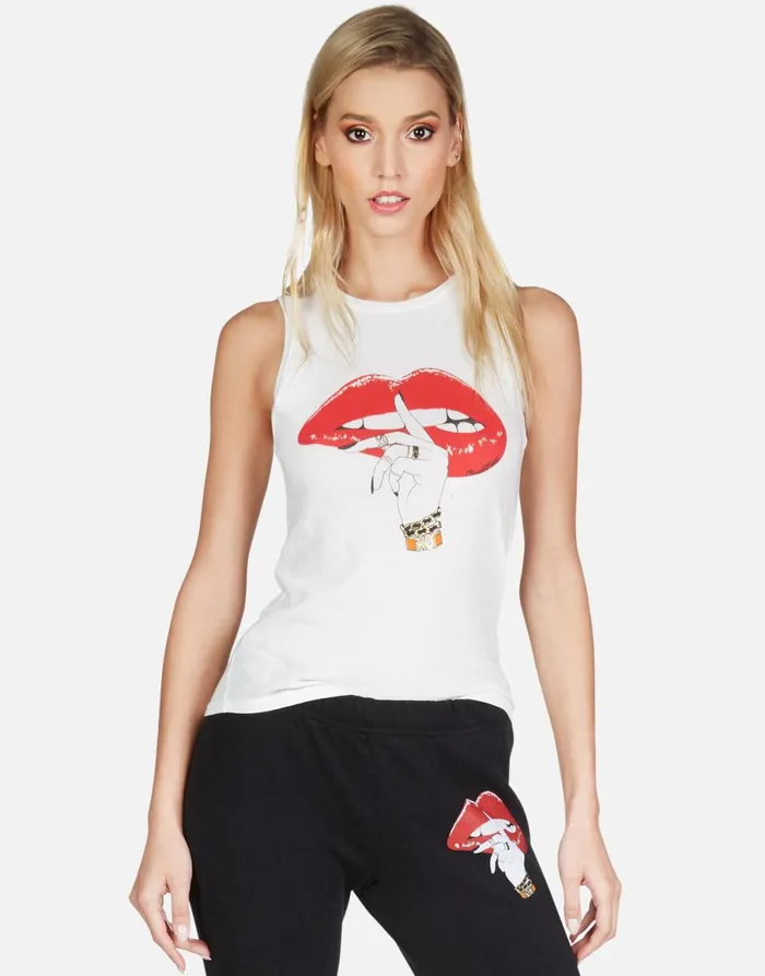 Ashlin XO Shh Lip Milk Women039s Lauren Moshi Tanks