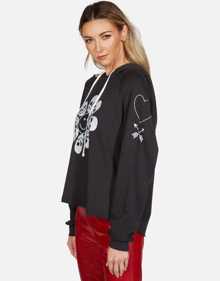 Autumn Happy Skull Flower Onyx Women039s Lauren Moshi Hoodies