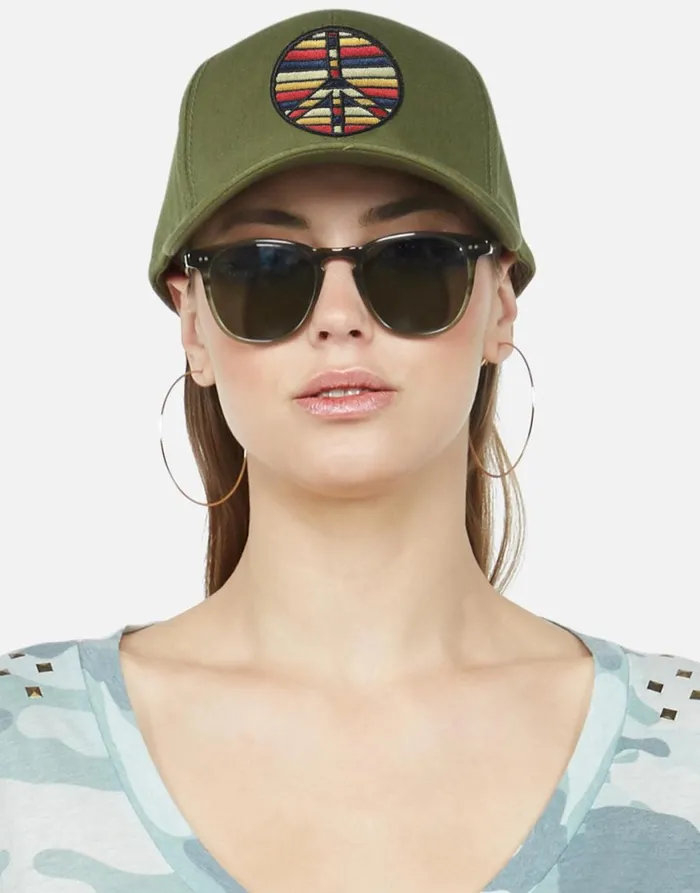 Bay Rainbow Stripe Peace Military Women039s Lauren Moshi Hats