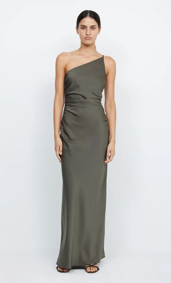 Bec Bridge Bridesmaid Dresses Women ETERNITY ASYM MAXI DRESS 8211 DARK WILLOW