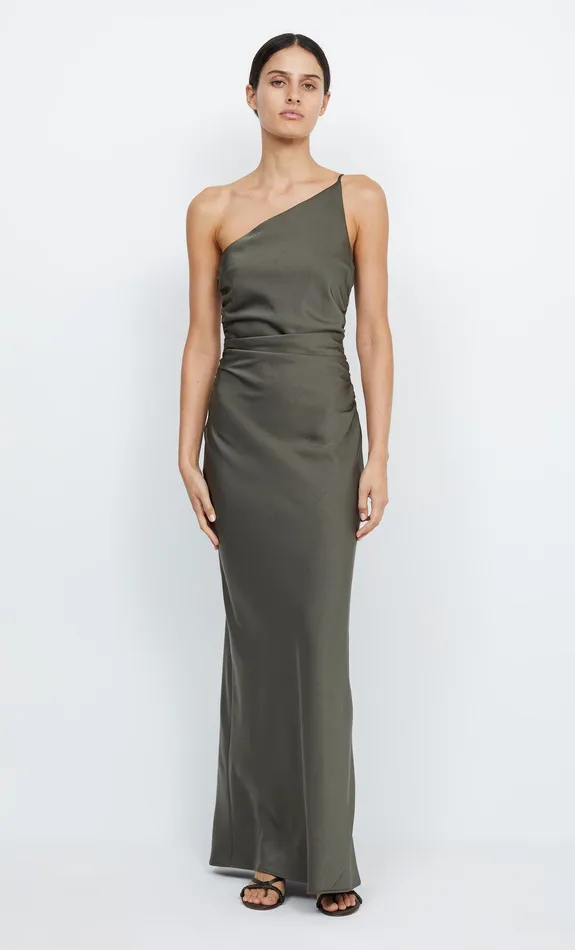 Bec Bridge Bridesmaid Dresses Women ETERNITY ASYM MAXI DRESS 8211 DARK WILLOW