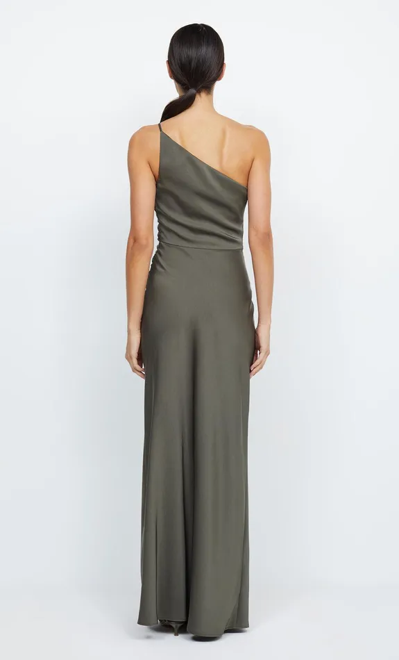 Bec Bridge Bridesmaid Dresses Women ETERNITY ASYM MAXI DRESS 8211 DARK WILLOW