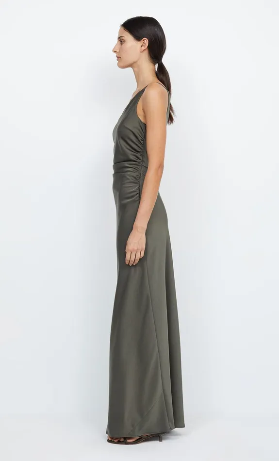 Bec Bridge Bridesmaid Dresses Women ETERNITY ASYM MAXI DRESS 8211 DARK WILLOW