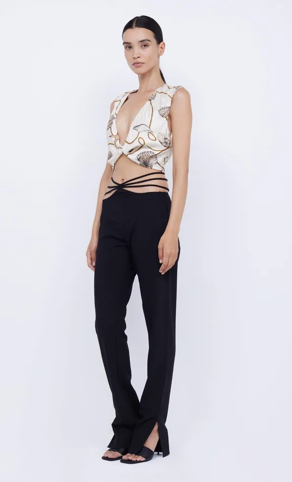 Bec Bridge Cropped Women BAYSIDE TWIST CROP TOP 8211 PARISIAN SHELL