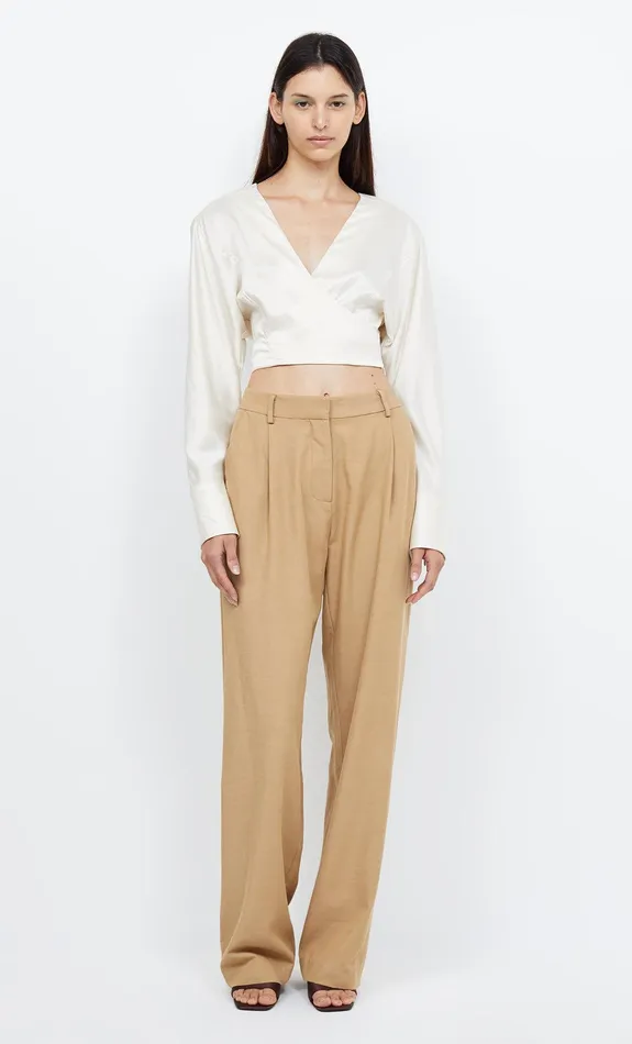 Bec Bridge Long Sleeve Women KAIA WRAP LONG SLEEVE BLOUSE 8211 IVORY