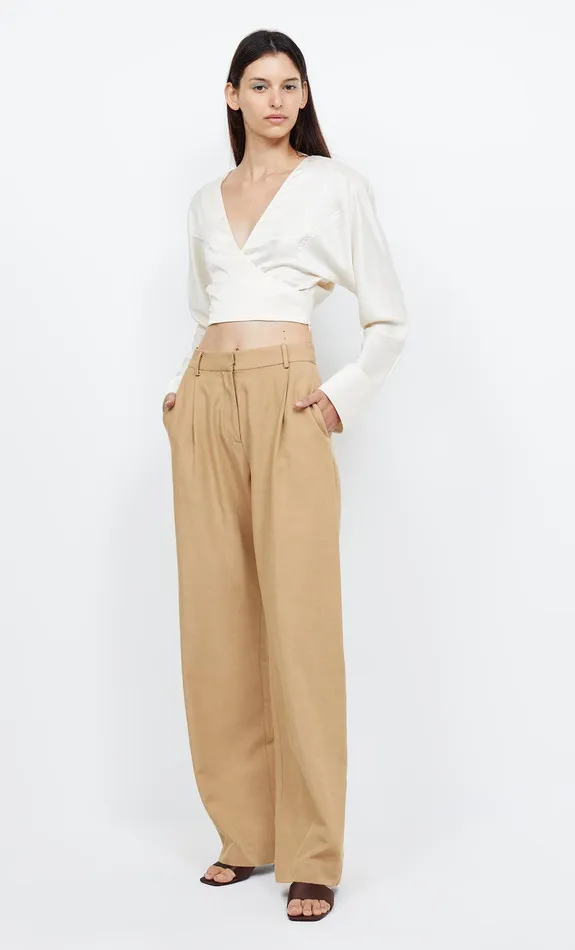 Bec Bridge Long Sleeve Women KAIA WRAP LONG SLEEVE BLOUSE 8211 IVORY
