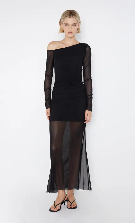 Bec Bridge Maxi Dresses Women FAE ASYM LONG SLEEVE DRESS 8211 BLACK
