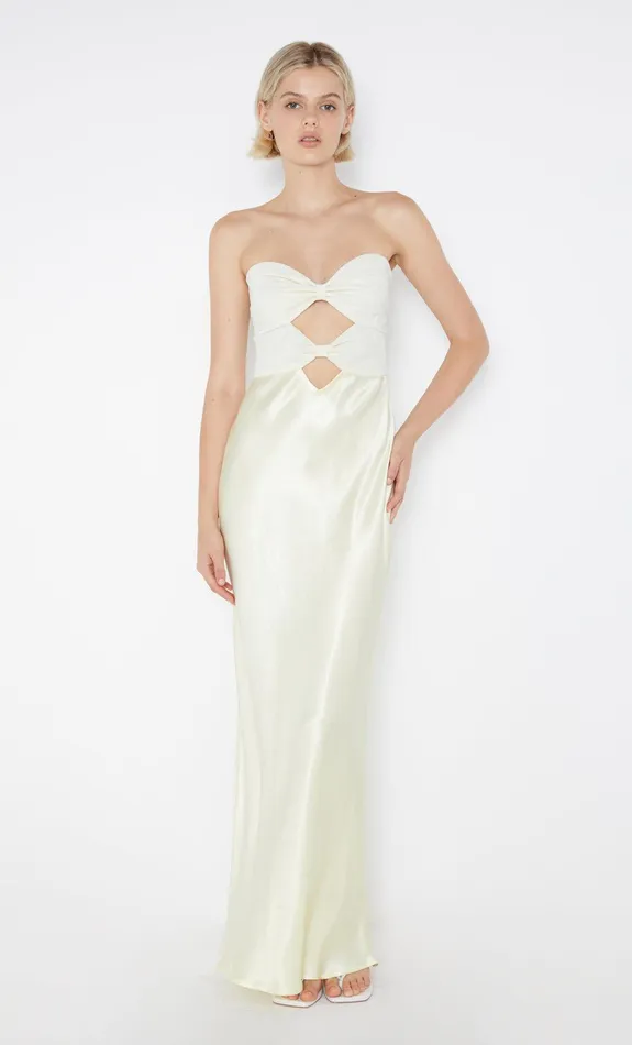Bec Bridge Maxi Dresses Women HALLE STRAPLESS DRESS 8211 ICE YELLOW