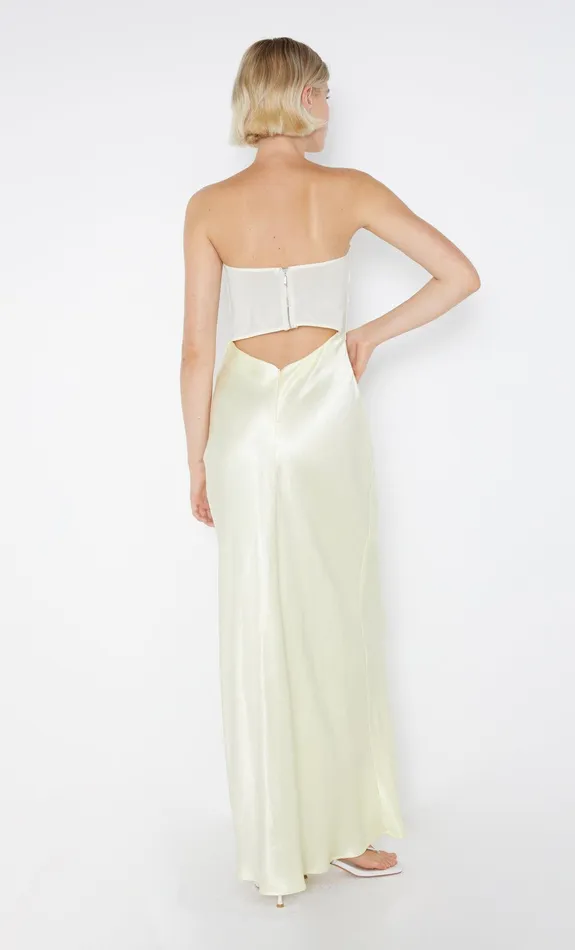 Bec Bridge Maxi Dresses Women HALLE STRAPLESS DRESS 8211 ICE YELLOW