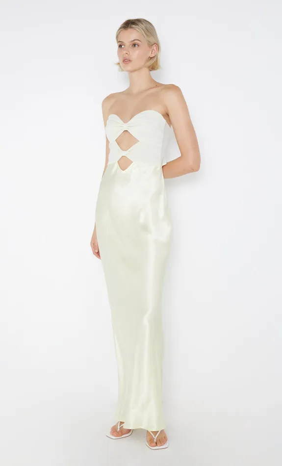 Bec Bridge Maxi Dresses Women HALLE STRAPLESS DRESS 8211 ICE YELLOW