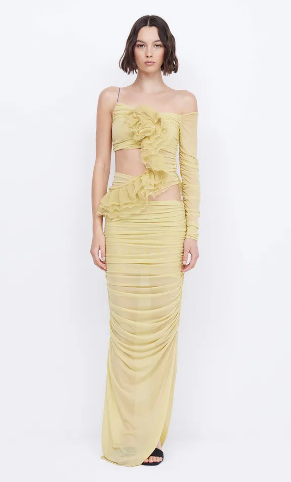 Bec Bridge Maxi Dresses Women SPIRAL CRUSH ASYM MAXI 8211 CITRUS