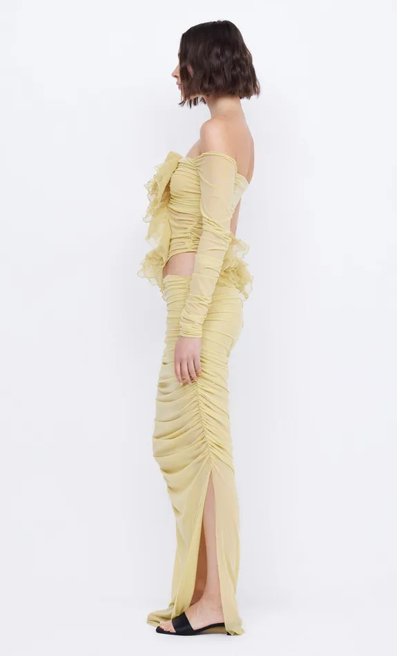 Bec Bridge Maxi Dresses Women SPIRAL CRUSH ASYM MAXI 8211 CITRUS