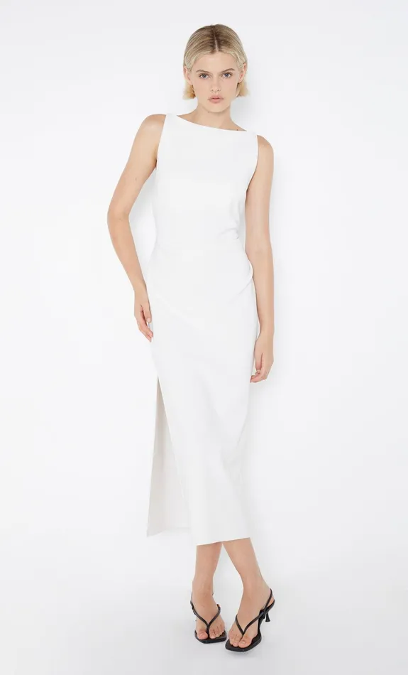 Bec Bridge Midi Dresses Women BE MINE TUCK DRESS 8211 IVORY