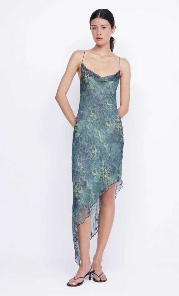 Bec Bridge Midi Dresses Women MERISOL SLIP DRESS 8211 NOUVEAU BLEUE
